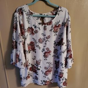 Como blu floral top